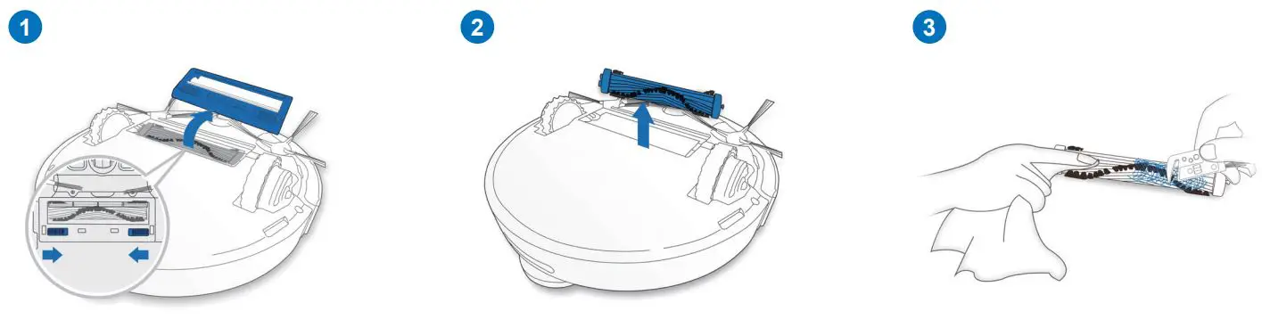 ECOVACS Deebot Pro 930 Instruction Manual -Main Brush, Direct Suction Option and Side Brushes