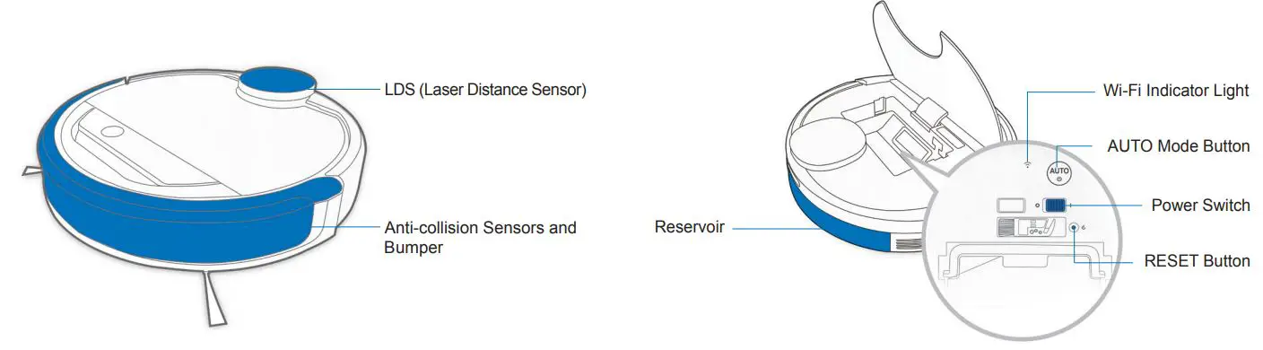 ECOVACS Deebot Pro 930 Instruction Manual - Product Diagram