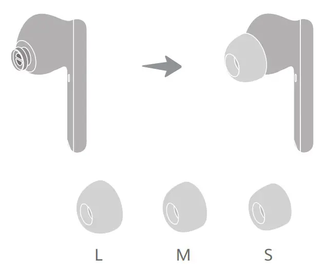 HUAWEI T0001 Freebuds 4i Earbuds - Changing the ear tips