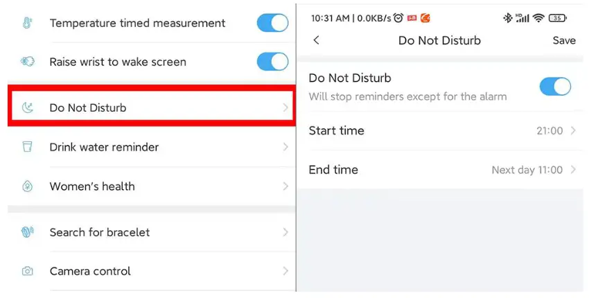 ENGERWALL S5-Black Fitness Tracker with Step Counter - Disturb