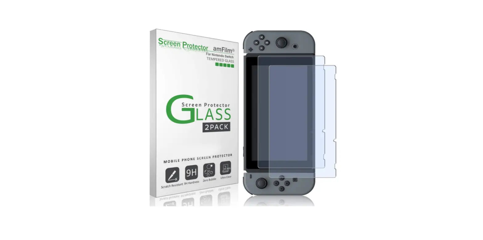Amfilm Tempered Glass Screen Protector For Nintendo Switch-complete Features/user Guide