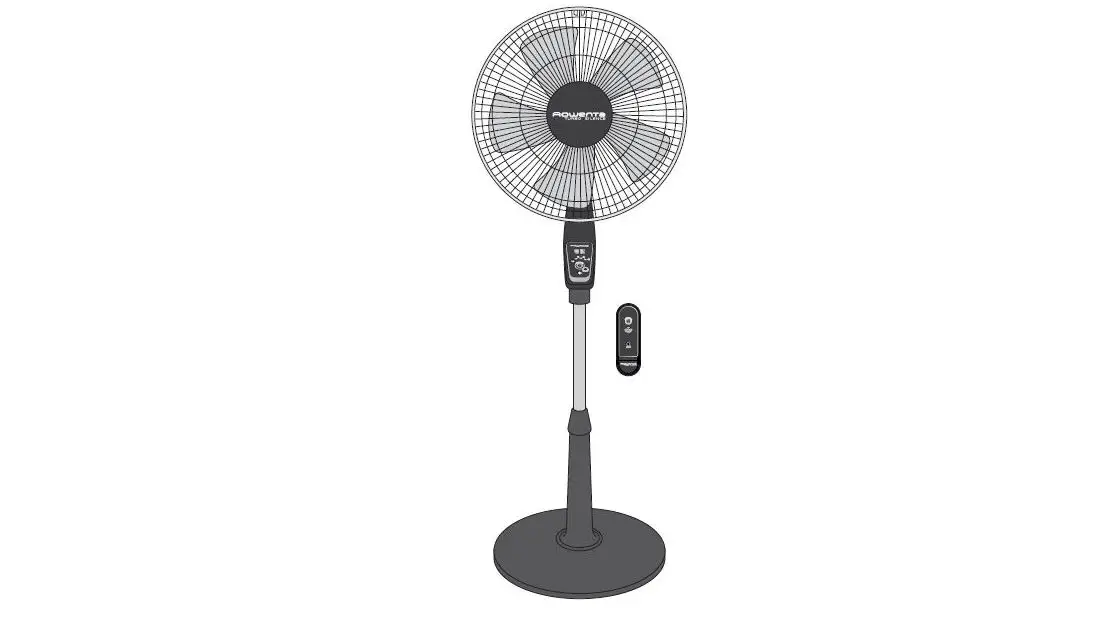 Rowenta Vu5550 Turbo Silence Stand Fan Instruction Manual