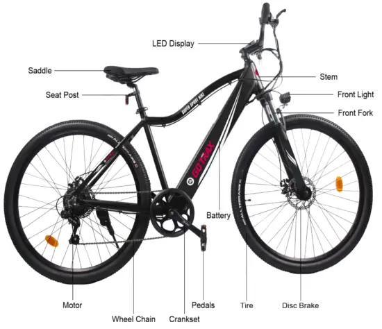 GOTRAX EMERGE 26 Inch Electric Bicycle - 11