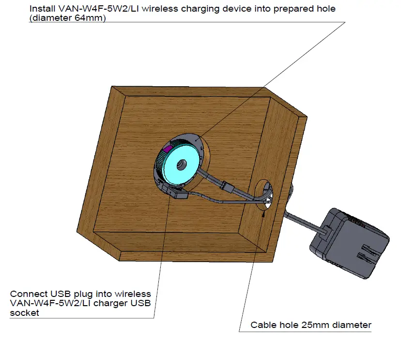 Vantage City Group VAN-W4F-5W2 Vantage Wireless Charger fig 2