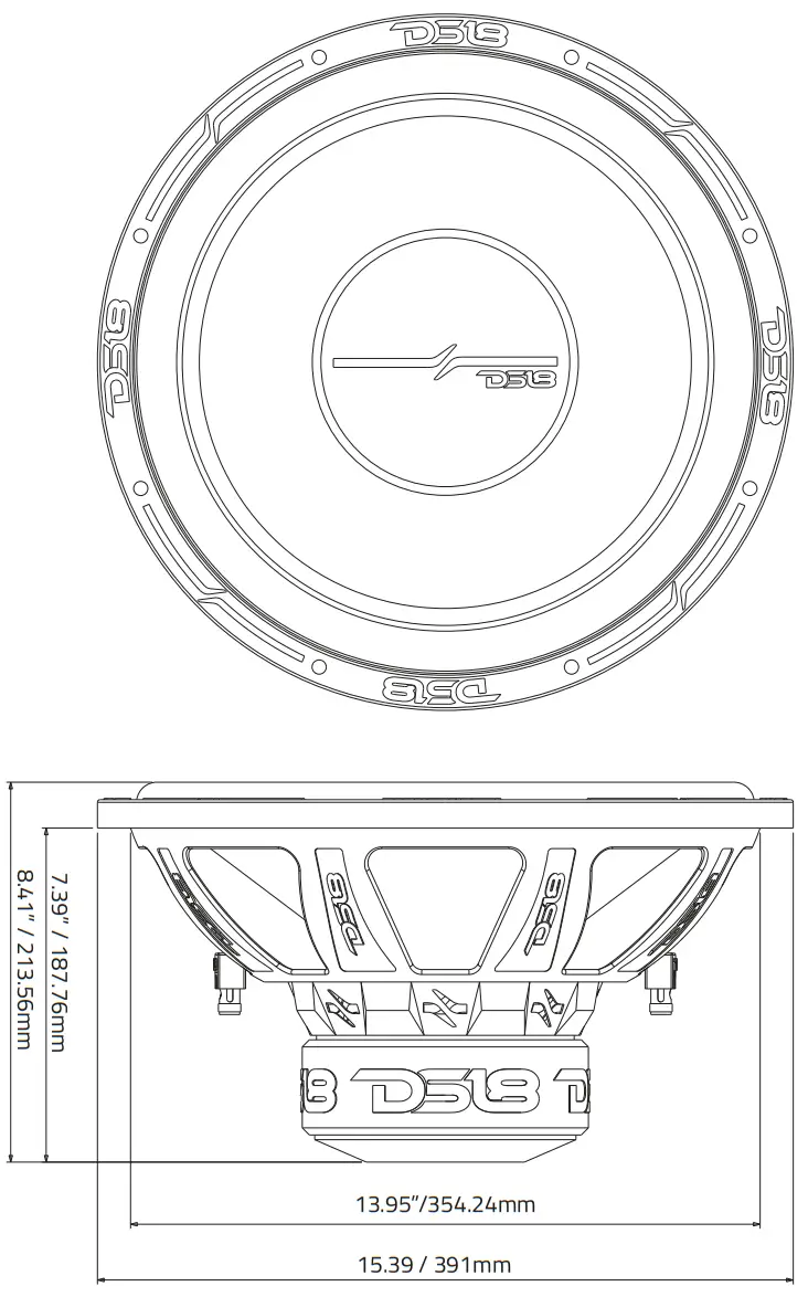 DS18 ZR15 2D Dual Voice Coil 4 Ohm Subwoofer - fig4