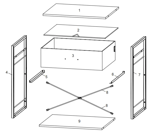 DEVAISE ADYJ004 Fabric 1 Drawer Printer Stand 2
