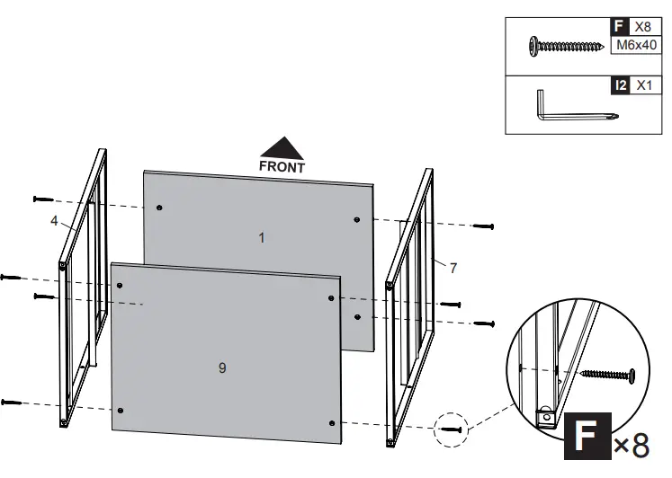 DEVAISE ADYJ004 Fabric 1 Drawer Printer Stand 5