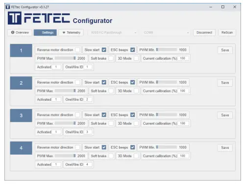 FETTEC AIO 35A G4 OSD KISS FC Firmware 6
