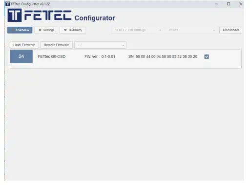 FETTEC AIO 35A G4 OSD KISS FC Firmware 8