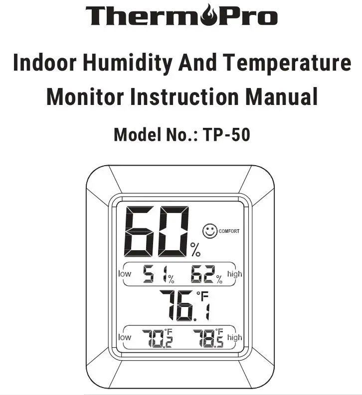 ThermoPro Indoor Humidity and Temperature Monitor