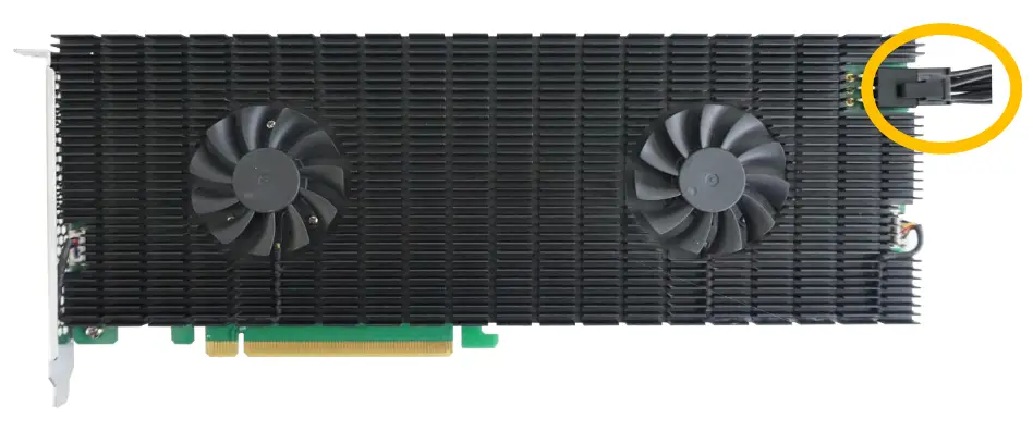 HighPoint Technologies SSD7140A 8x M.2 Port to PCIe 3.0x16 NVMe RAID Controller - power 1