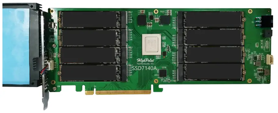 HighPoint Technologies SSD7140A 8x M.2 Port to PCIe 3.0x16 NVMe RAID Controller - screws 4