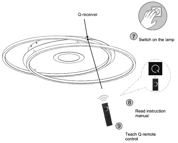 Paul Neuhaus 8381 55 Q AMIRA LED Ceiling Light - Teach remote control
