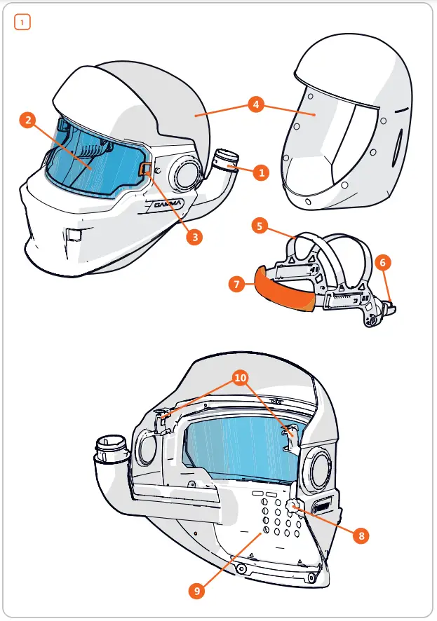 KEMPPI GTH3 RFA Grindling Helmet