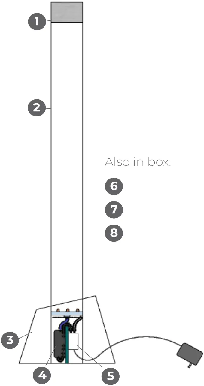 PLAYLEARN BT180 Sensory LED Bubble Tube A2