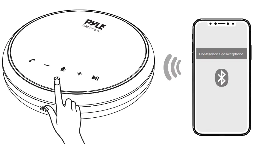 PYLE PSCN42 Portable Conference Speakerphone - BT pairing