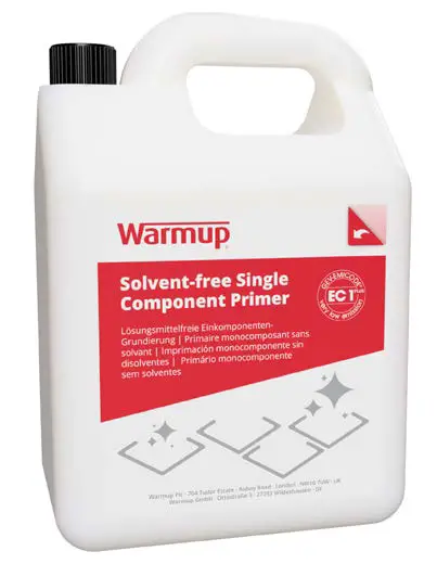 Warmup Nexxa 12 Solvent-free Single Component Primer Instruction Manual
