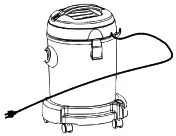 wiltec 63113 Wet and Dry Vacuum Cleaner - power cord