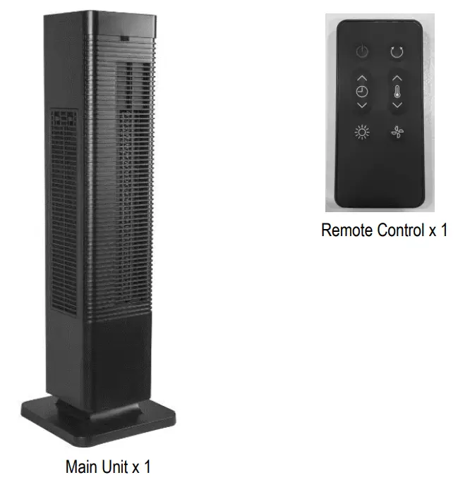 Goldair GPCT450 2000W Hot Plus Cold Ceramic Tower Fan Heater - fig