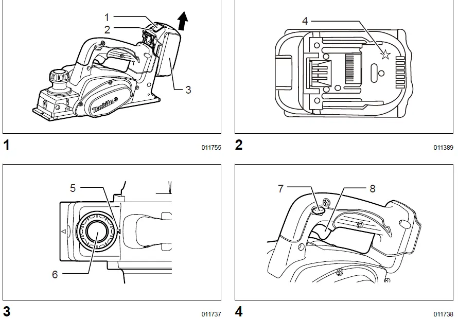 makita DKP140 Cordless Planer 1