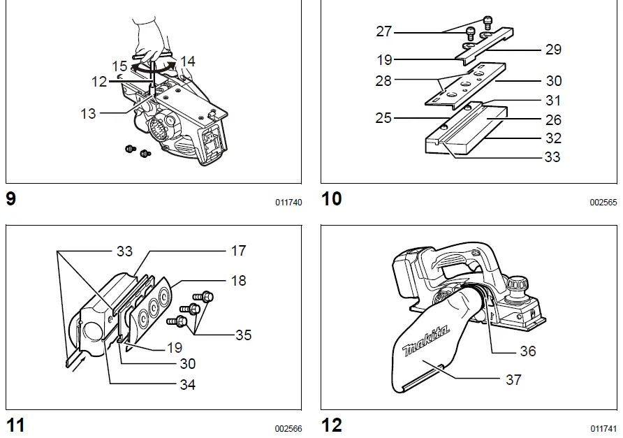 makita DKP140 Cordless Planer 3