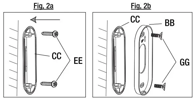 FEIT ELECTRIC CAM DOOR WIFI Smart Video DoorBell User Manual - Figure 2a,2b