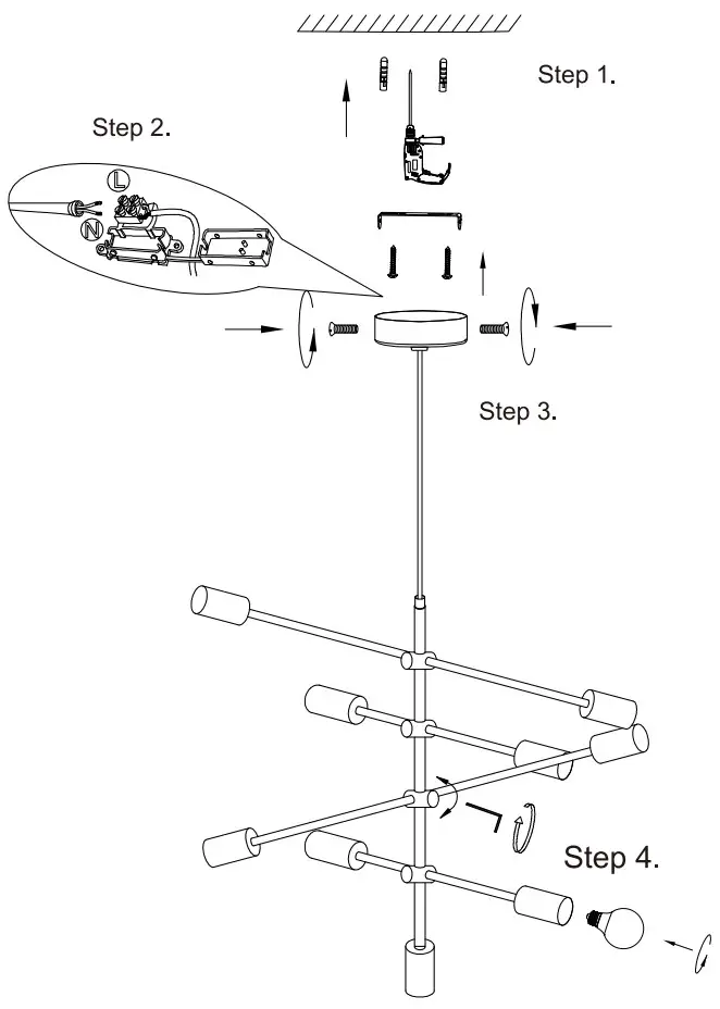 NOVA LIFE Varys Ceiling Lamp - TOOLS REQUIRED2
