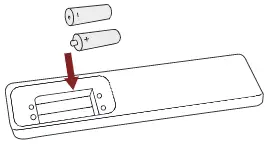 Insert two AAA size batteries