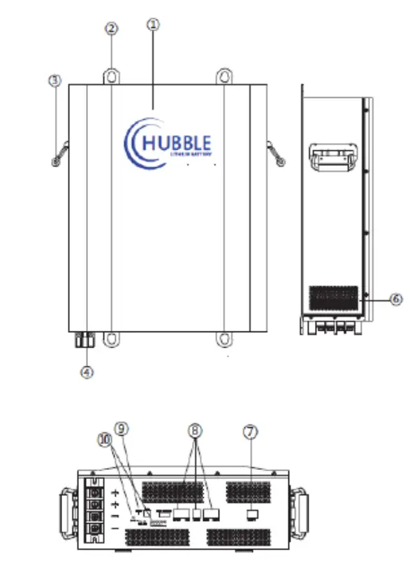 HUBBLE AM-2 5.5kWh Lithium Battery Installation illustration