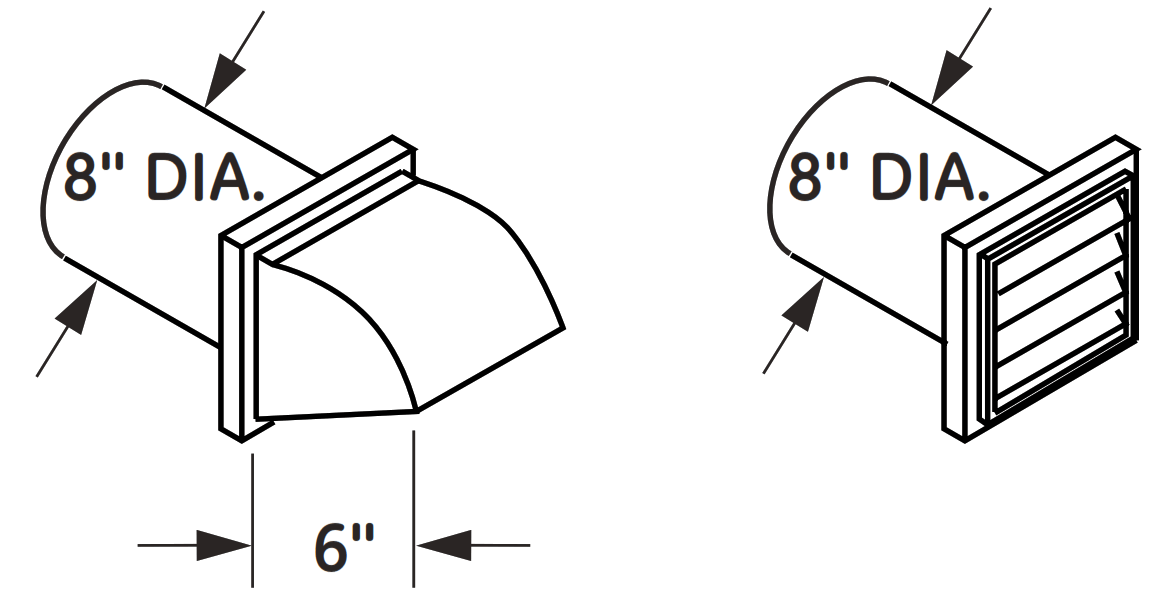 BRADFORD WHITE RE2H50S10-1NCWT Heat Pump Water Heater Ducting Kit - Fig1