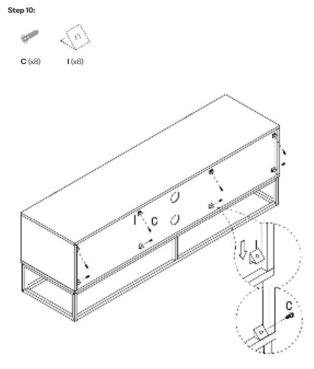 OVELA OVPIZTVUWA Pizzola Tv Entertainment Unit - ASSEMBLY10