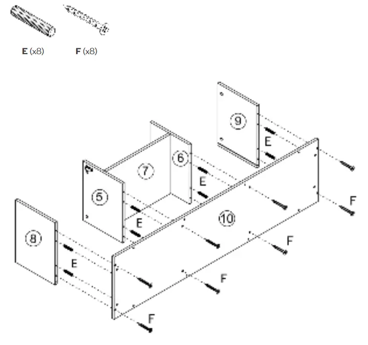 OVELA OVPIZTVUWA Pizzola Tv Entertainment Unit - ASSEMBLY5
