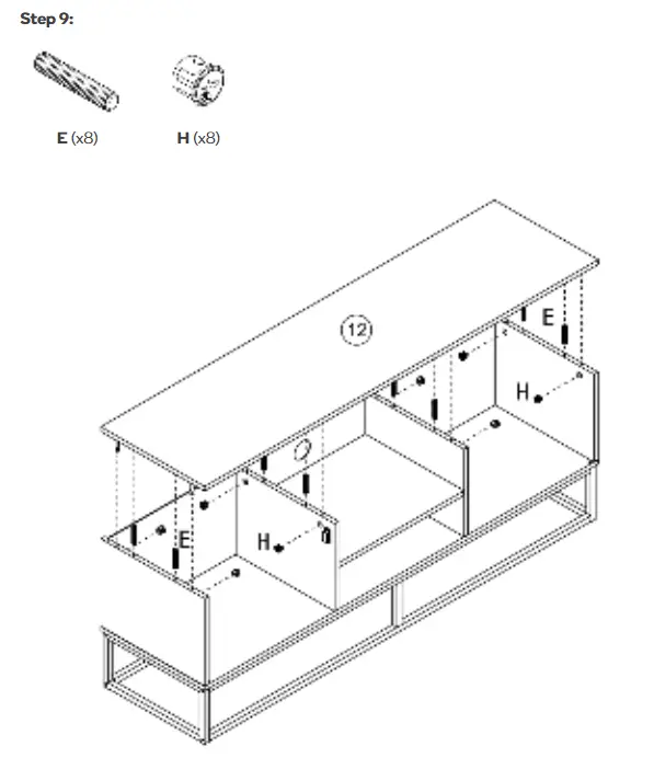 OVELA OVPIZTVUWA Pizzola Tv Entertainment Unit - ASSEMBLY9