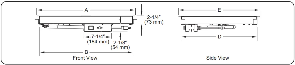 GRSBF Model Dimensions