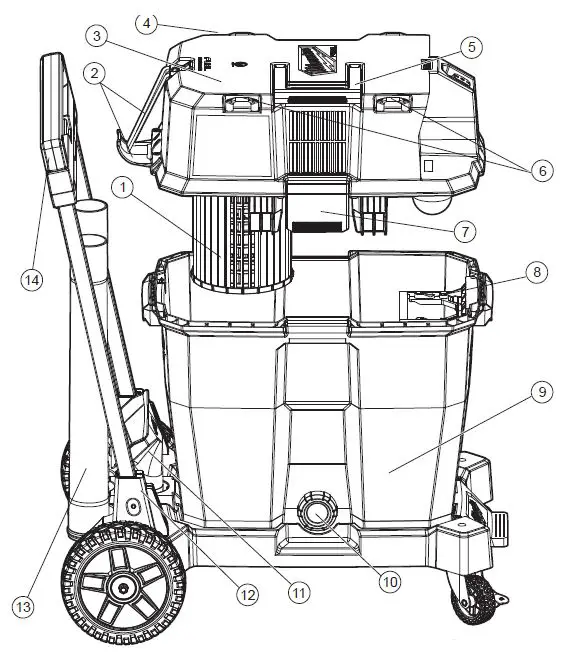 milwaukee M18 Fuel 9 Gallon Dual Battery Wet Dry Vacuum-4