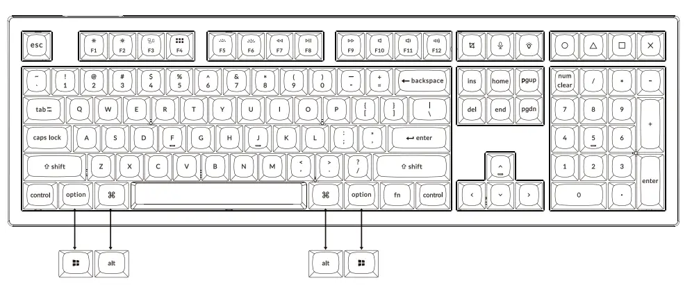 Keychron V6 Non Knob Version Keyboard-