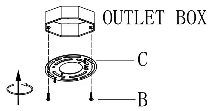 Uolfin A04912 Water Glass Shades Incandescent Semi flush Mount Light - ASSEMBLY AND INSTALLATION INSTRUCTIONS 4
