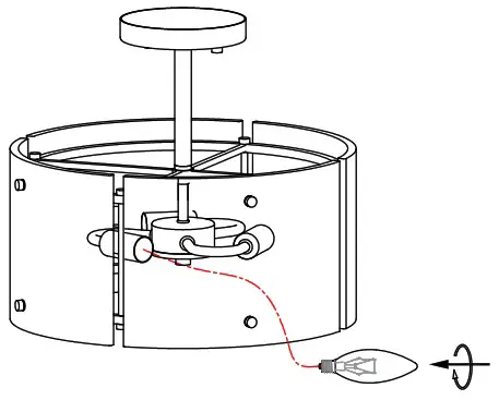 Uolfin A04912 Water Glass Shades Incandescent Semi flush Mount Light - ASSEMBLY AND INSTALLATION INSTRUCTIONS 7