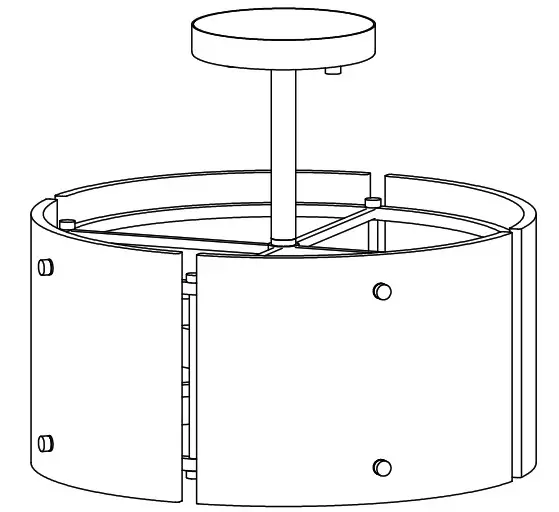 Uolfin A04912 Water Glass Shades Incandescent Semi flush Mount Light - IMAGE FOR FINISHED PRODUCT 1