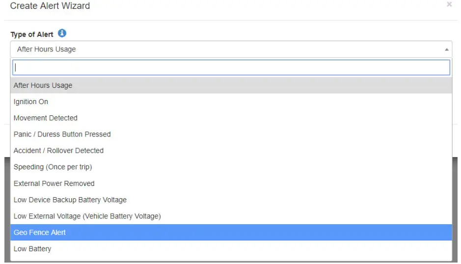 Setting Up a Geofence Alert