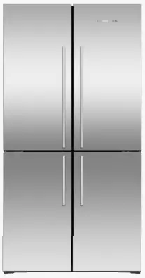 FISHER PAYKEL RF605QDVX1 Freestanding Quad Door Refrigerator Freezer, 90.5cm, 538L