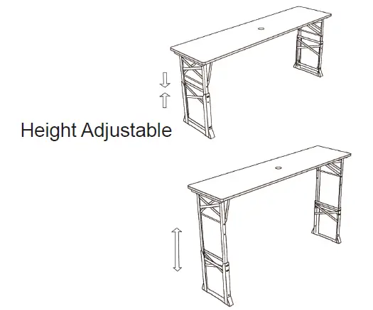 Alpulon ZY1C0315 Wooden Folding Picnic Outdoor Table fig 3