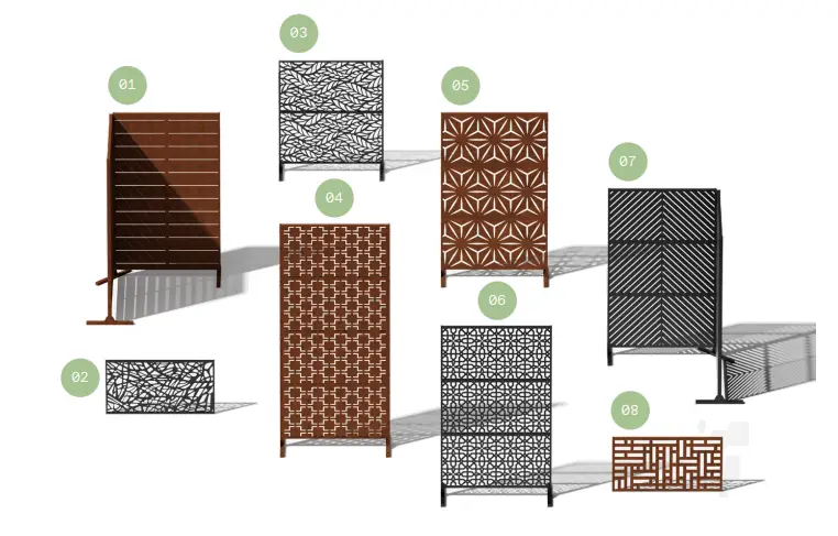 veradek OUTDOOR B07CGVYLXP Privacy Screen Four Panel Screen Set - fig 5