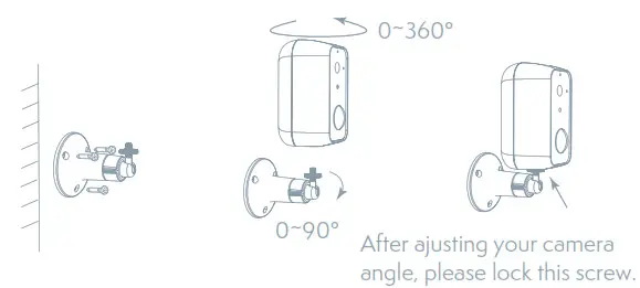TESLA Snap 11S Smart Camera PIR Battery - Bracket (B) Installation