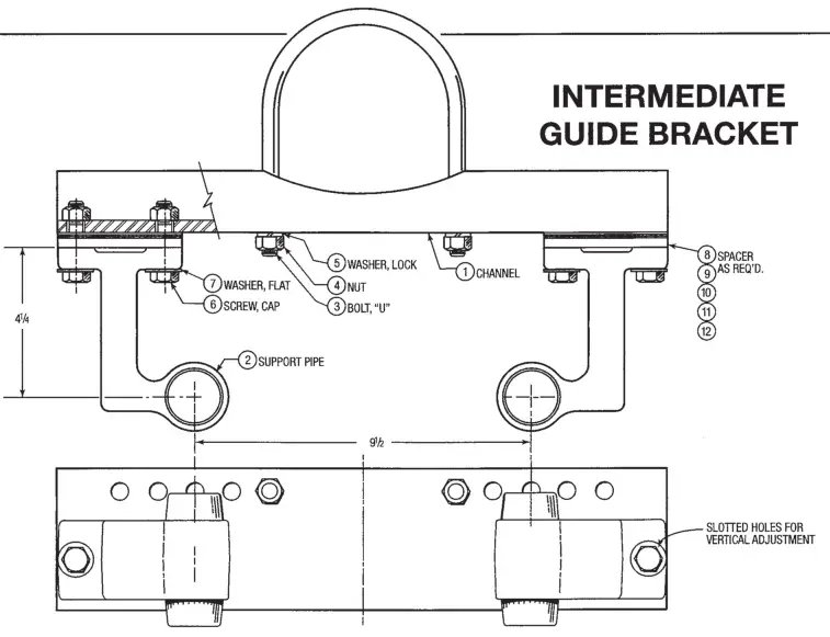 PENTAIR Myers 4 Inch Lift Out Rail Systems - 8