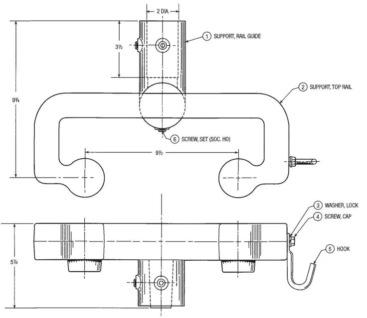 PENTAIR Myers 4 Inch Lift Out Rail Systems - 9