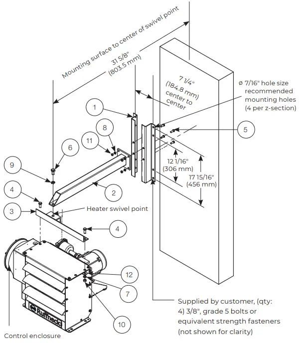 Ruffneck FX5 Electric Heaters Wall Mounting Kit -
