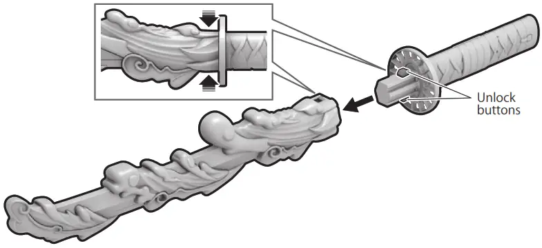 BANDAI NAMCO DX Nichirin Sword - diagram