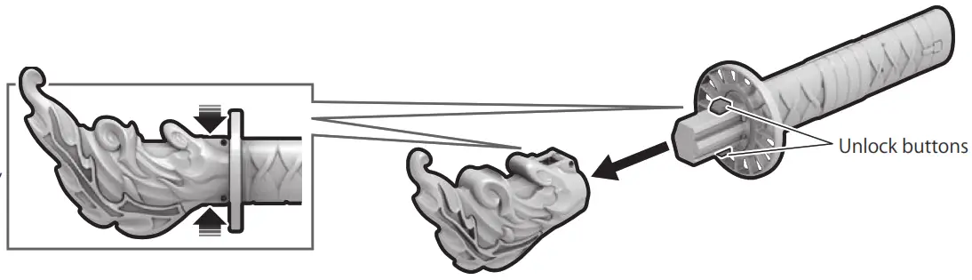 BANDAI NAMCO DX Nichirin Sword - diagram1