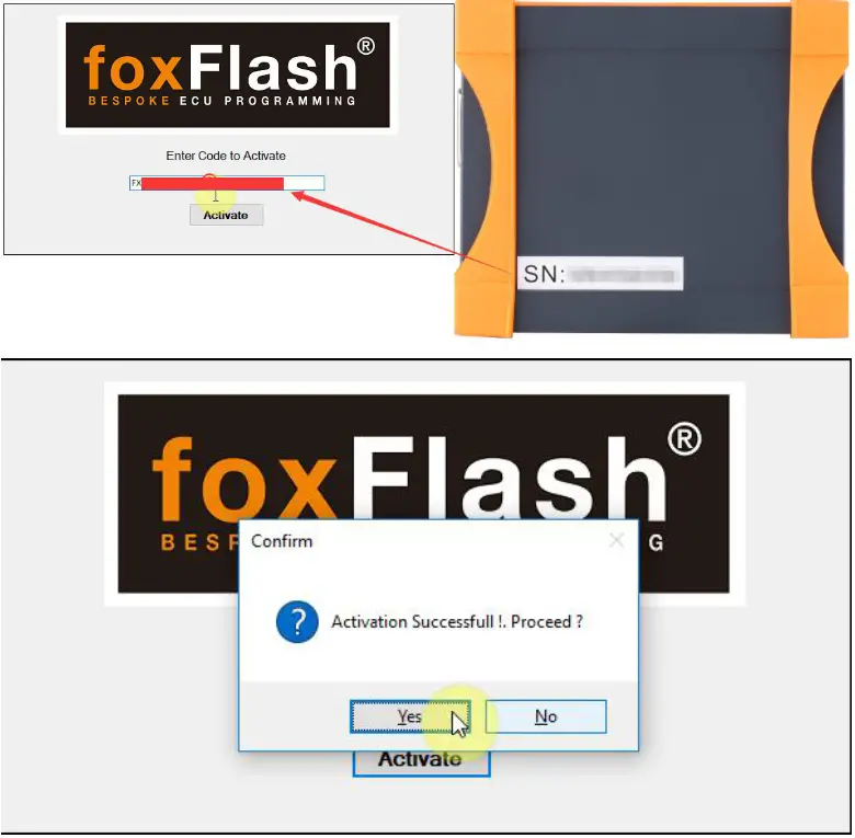 Nouveau FoxFlash Super ECU TCU Clone and Chiptuning Tool - input your code